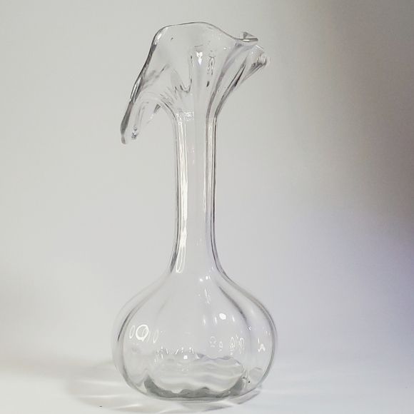 VINTAGE Mid-Century "Jack in the Pulpit" Glass Vase 1960s - Picture 11 of 12